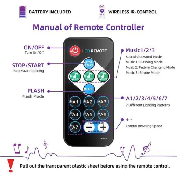 UV Black Light for Glow Party, 6W LED Disco Ball Strobe Lights for Dark Party - Picture 4 of 6